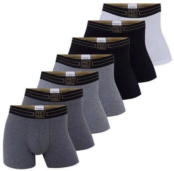CR7 Cristiano Ronaldo Boxershorts baumwollstretch schwarz wei&szlig; grau