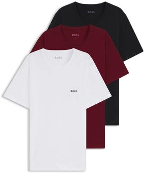 Hugo Boss Dreier-Pack T-Shirts aus Baumwolle mit Logo-Stickerei - Style TShirtRN 3P Classic 50532468 Schwarz / Rot / Weiß
