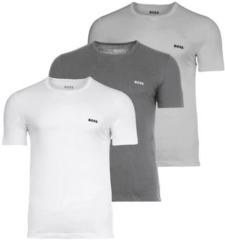 Hugo Boss Dreier-Pack T-Shirts aus Baumwolle mit Logo-Stickerei - Style TShirtRN 3P Classic 50532468 Wei&szlig; / Gr&uuml;n