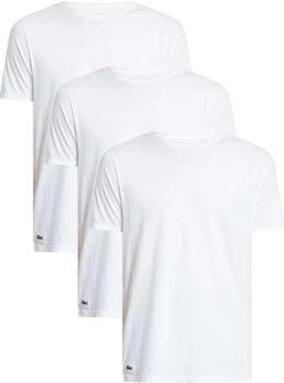 Lacoste 3er-Pack Lounge-T-Shirts Rundhals weiß