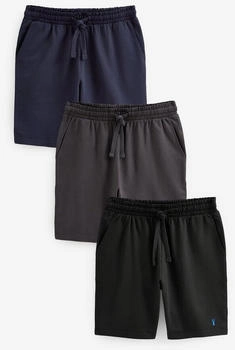 Next Fashion Relaxshorts leicht 3er-Pack navy grau schwarz