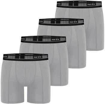 Nur Die Boxer Long Cotton Active grau