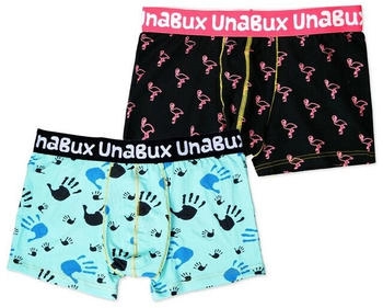 Unabux Boxershorts blau mischfarben schwarz