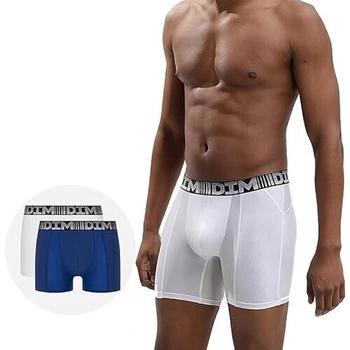 Dim Boxer Lang 3D Flex Luft Atmungsaktivität x2 stahlblau weiß