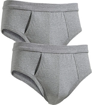 Erwin Müller Single-Jersey Herren-Slip im 2er-Pack grau