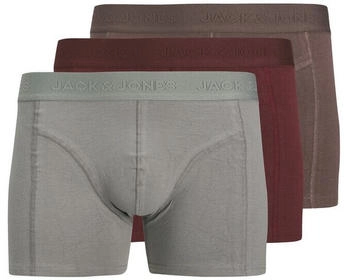 Jack & Jones JACOrdinary Boxershorts braun hellgrau dunkelrot 26223668