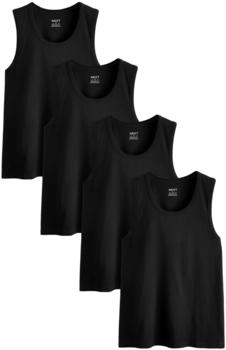Next Fashion Unterhemden 4er-Pack schwarz