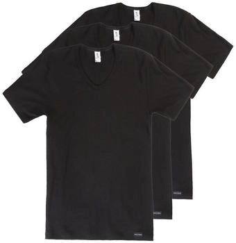 Cito Shirt Arm V-Neck pure cotton 3er Pack blau schwarz weiß
