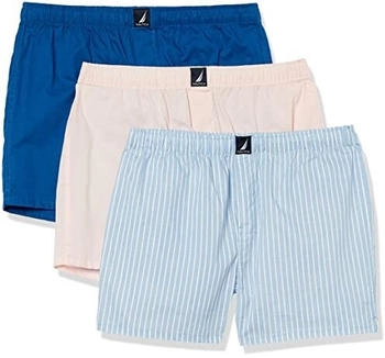 Nautica Gewebte Baumwolle Boxershorts lapislazuli pinstripe ocean