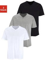 H.I.S T-Shirt "mit V-Ausschnitt, V-neck, Unterziehshirt" Packung, 3er-Pack, 3...
