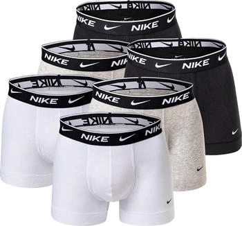 Nike Everyday Cotton Stretch Trunks 6er Pack weiß grau schwarz