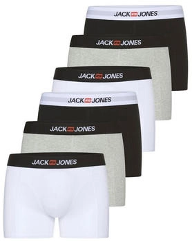 Jack & Jones Boxershorts farbigem Bund 6er-Pack lgm schwarz wei&szlig;