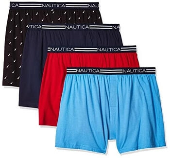 Nautica Classic Cotton Loose Knit Boxer Boxershorts Peacoat Aero Blue rot segel schwarz