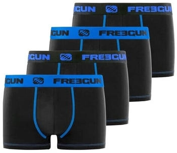 Freegun Boxershorts angenehm rutschfest 4er pack schwarz blau