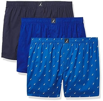 Nautica Gewebte Baumwolle Boxershorts Peacoat ocean lapis sails sea cobalt
