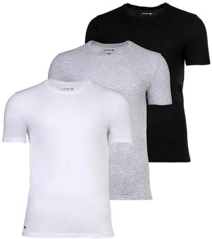 Lacoste Loungewear T-Shirt Pack weiß silber-meliert schwarz