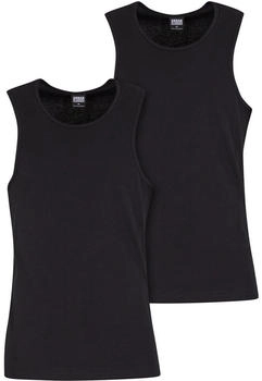 Urban Classics Ribbed Undershirt 2-Pack schwarz