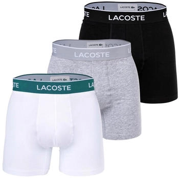 Lacoste Boxershorts 3er Black White Grey