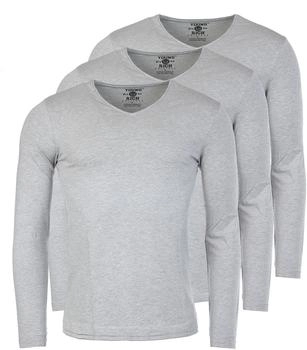 Young & Rich Uni Longsleeve slimfit 3er Pack