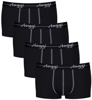 Sloggi Boxershorts basaltgrau schwarz weiß