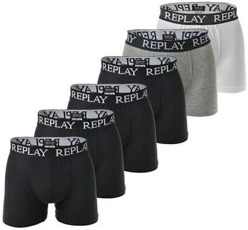 Replay Boxershorts grau schwarz weiß