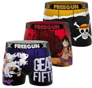 Freegun Fgop Bm Pk3 Retroshorts violett schwarz weiß rot orange