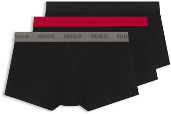 HUGO Boxershorts grau anthrazit rot schwarz