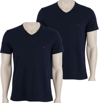 Emporio Armani 2P V-Neck T-Shirts blau schwarz