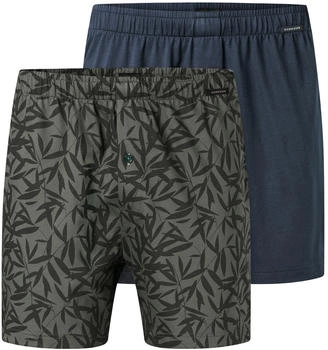 Schiesser Boxershorts 2er-Pack Jersey uni/ gemustert Boxershorts Multipacks (182427-923)