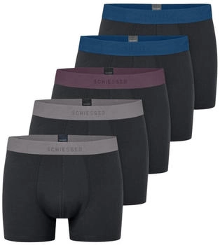 Schiesser Shorts 5er-Pack schwarz 95/5 (183214-922)