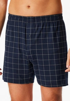 Schiesser Boxershorts Feininterlock kariert nachtblau- Fine Interlock (183183-804)