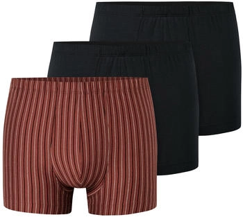 Schiesser Shorts 3er-Pack Organic Cotton uni/geringelt mehrfarbig 95/5 5 (180216-924)