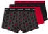 HUGO Dreier-Pack Boxershorts aus Stretch-Baumwolle mit Logo-Bund Style TRUNK TRIPLET DESIGN 50532550 Schwarz / Rot