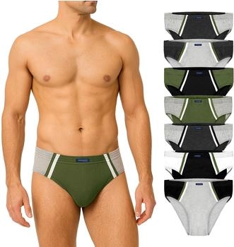Brubaker Slip 7er Pack Sportslips Farbmix olivgrün braun grün