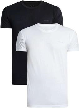 GANT T-Shirt 2er Pack baumwolle schwarz weiß
