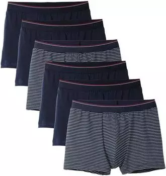 Calida Boxershorts marine karminrot weiß