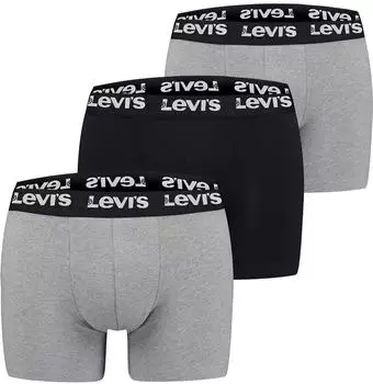 Levi's Trunks Label-Bund 3er-Pack mittelgrau