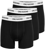 ONLY & SONS Trunk "ONSFITZ SOLID BLACK TRUNK 3PACK NOOS" Packung, 3 Stk.