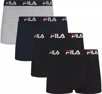 Fila Boxershorts 4er Pack bequem Baumwollmix elastisch weich sportlich