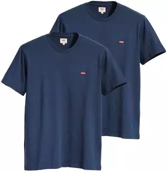 Levi's T-Shirt 2er Pack Baumwolle blau schwarz