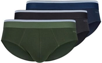 Skiny Slip Unterhose 3er Pack Basic mehrfarbig