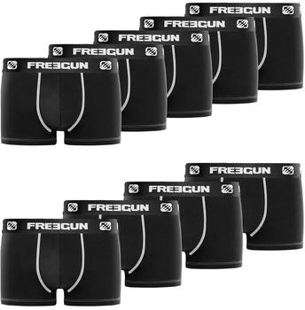 Freegun Boxershorts Angenehm 9er Pack schwarz