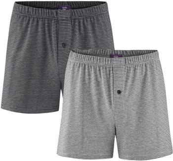Living Crafts Boxer-Shorts stone grau anthrazit meliert