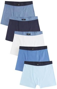 Next Fashion Boxershorts weichem Taillenbund 5er-Pack blau schwarz