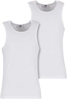 Urban Classics Ribbed Undershirt 2-Pack Tank-Top weiß