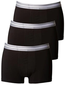 Haasis Bodywear Boxershorts 3er Pack schwarz