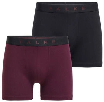 Falke Daily Comfort Boxershorts 2er-Pack (68103) schwarz/dunkelrot