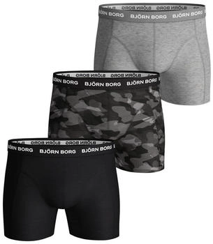 Björn Borg Boxershorts 3er-Pack schwarz/meliert/print
