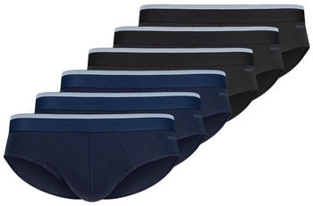 Skiny Brasil-Slips Cotton Multipack 6P (TB_085741-6P-0393/7665-M) blau/schwarz
