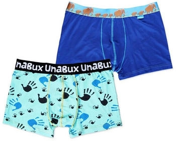 Unabux Boxershorts 2er-Pack blau/mischfarben